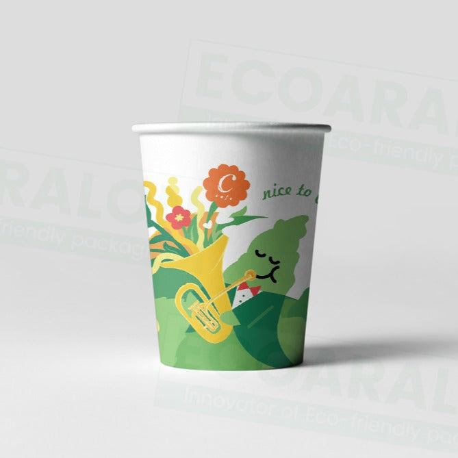 12 oz. Custom Printed Single Walled Paper Cup