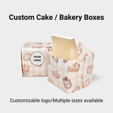 Custom Printed Cube Bakery & Cake Box - ecoaralon