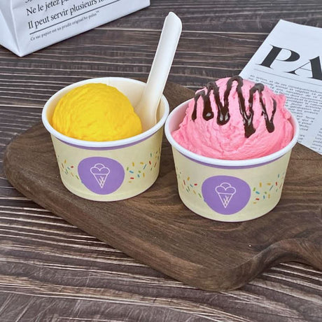 Best-Seller Custom 4oz  Printed IceCream Cups - ecoaralon