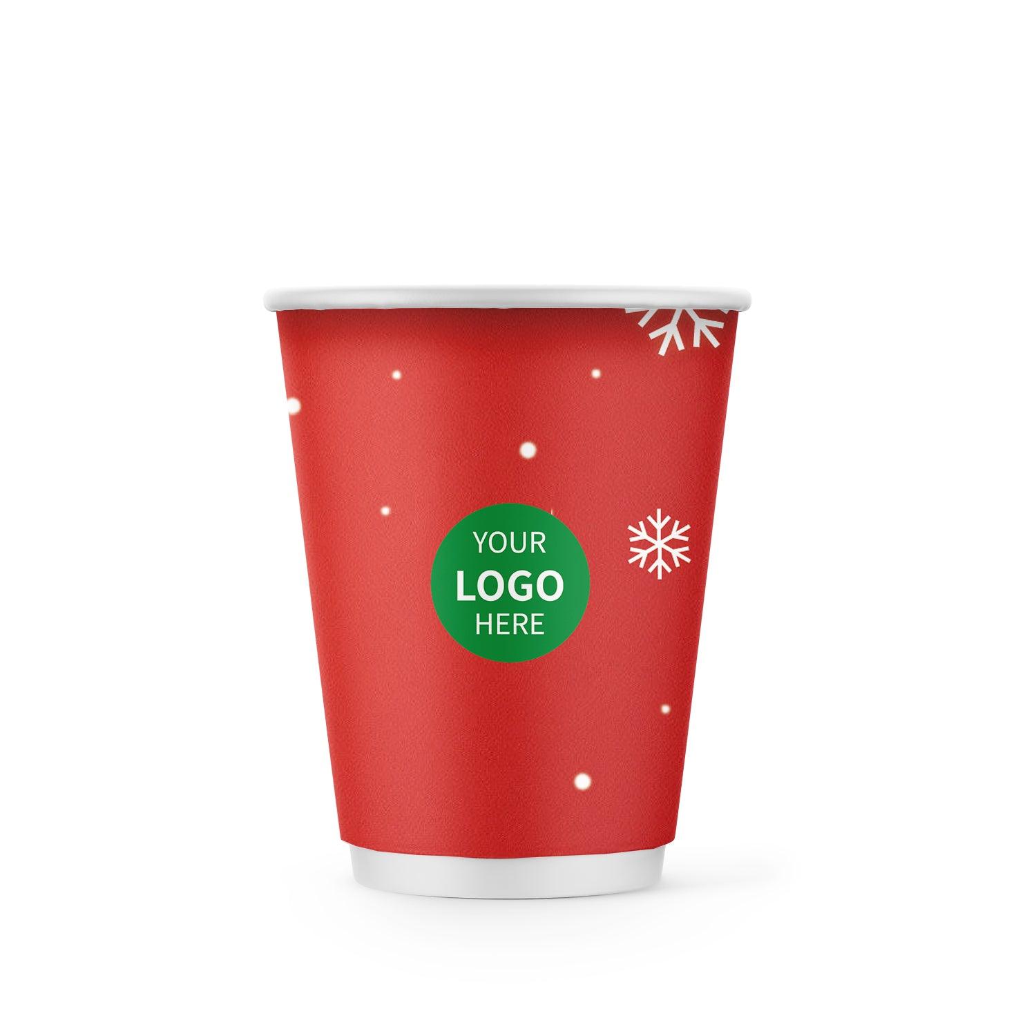 12 oz. Holiday Custom Printed Double Walled Paper Cup - 05 - ecoaralon