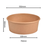 Starter Pack Salad Paper Bowl + Logo Sticker Bundle (500ml / 1000ml / 1100ml / 1300ml) - ecoaralon