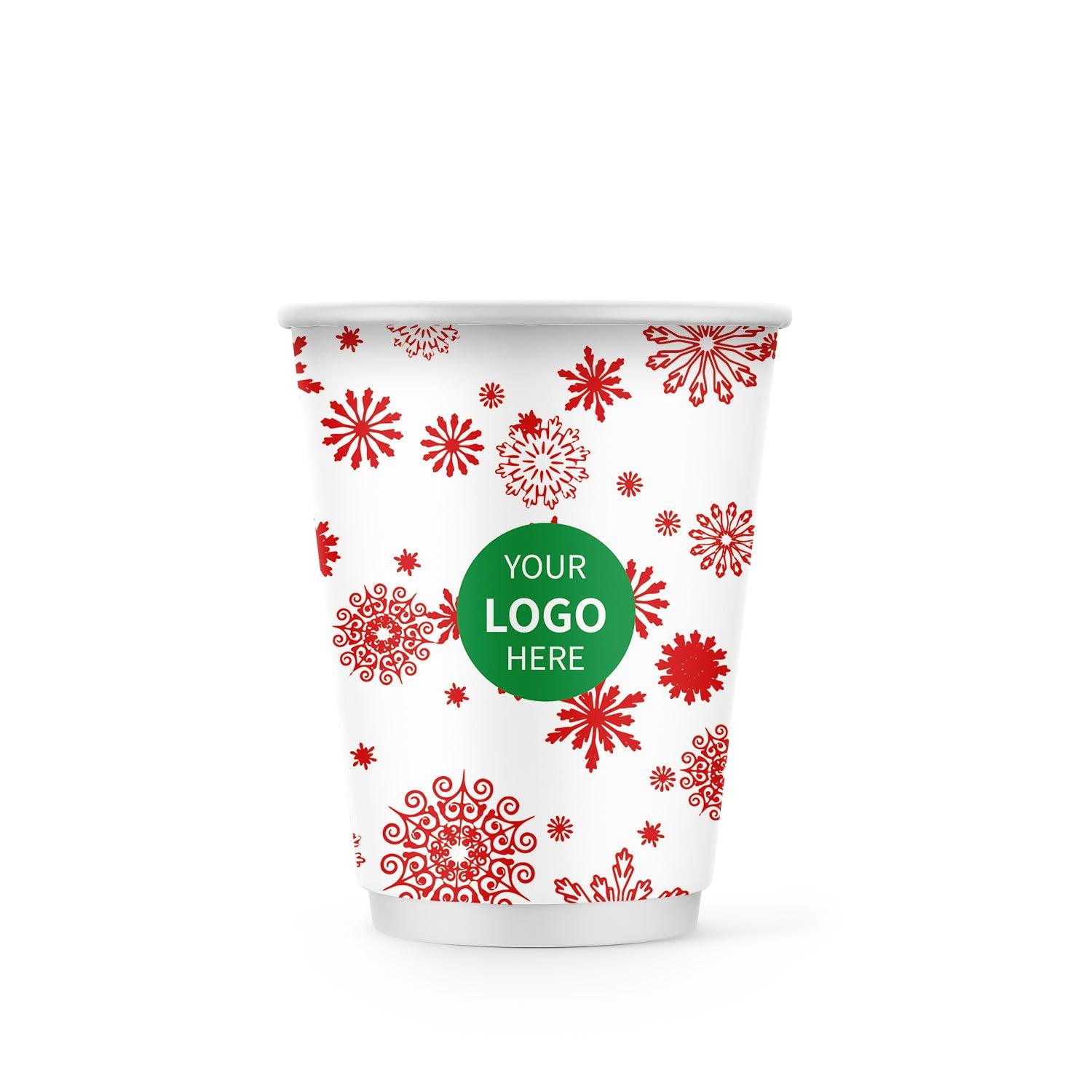 12 oz. Holiday Custom Printed Double Walled Paper Cup - 11 - ecoaralon