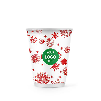 12 oz. Holiday Custom Printed Double Walled Paper Cup - 11 - ecoaralon