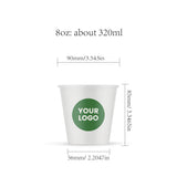 8oz Custom Printed Single Wall Cups Premium Multicolor WaterProof