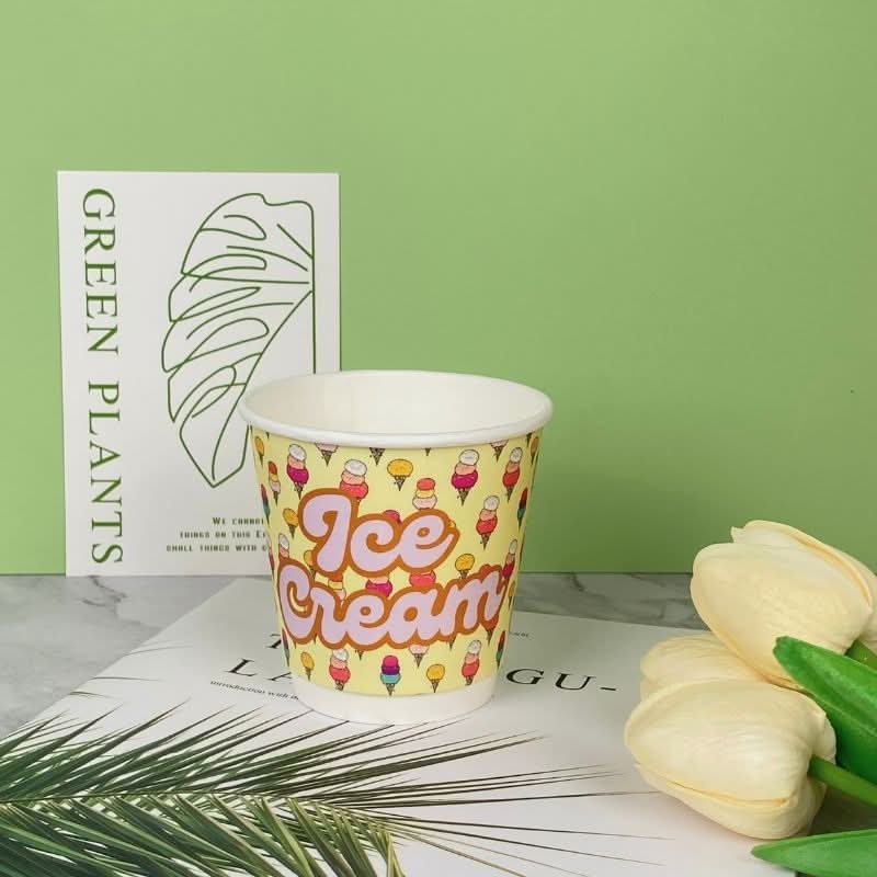 8oz Premium Multicolor WaterProof Custom Printed Double Wall Cups - ecoaralon