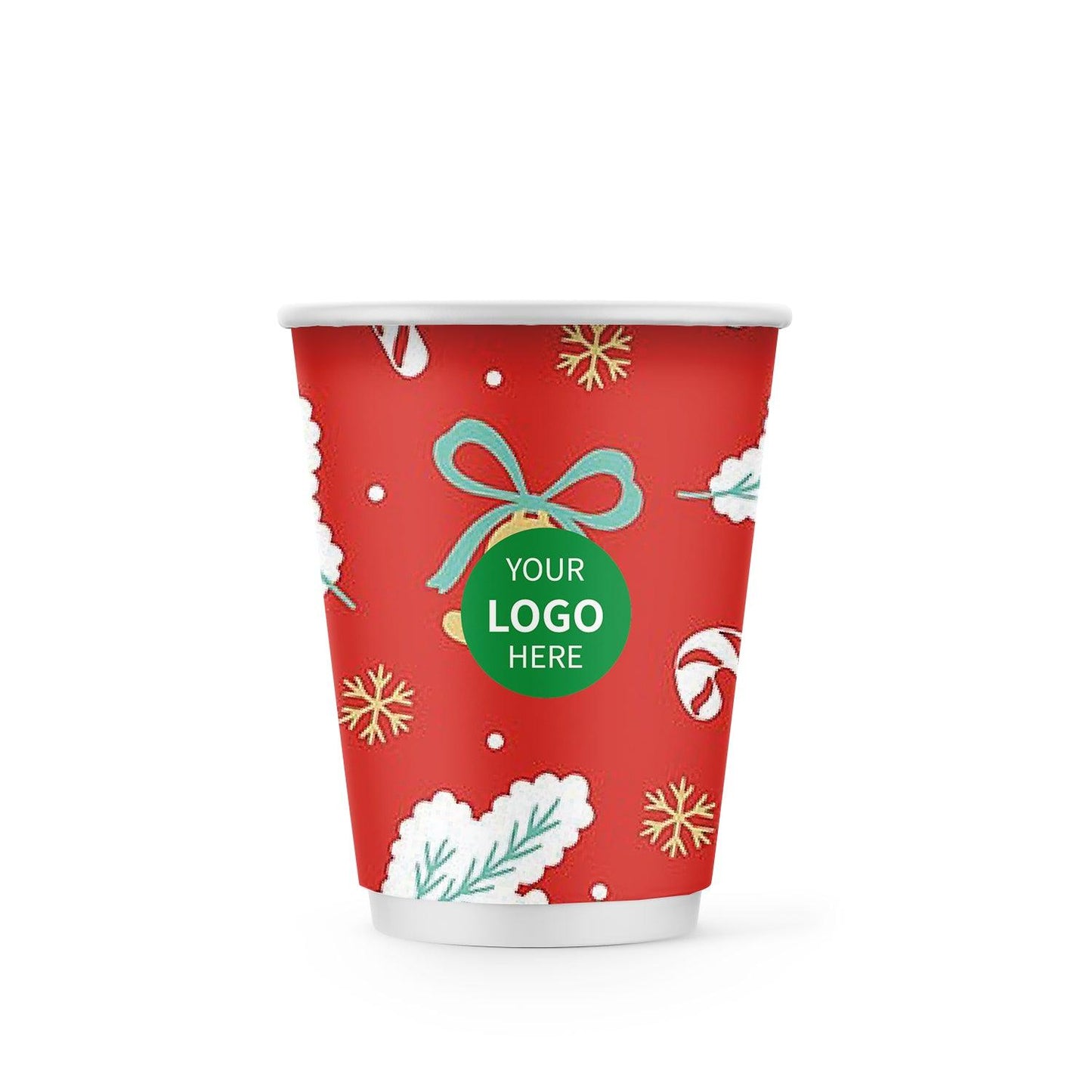 12 oz. Holiday Custom Printed Double Walled Paper Cup - 13 - ecoaralon