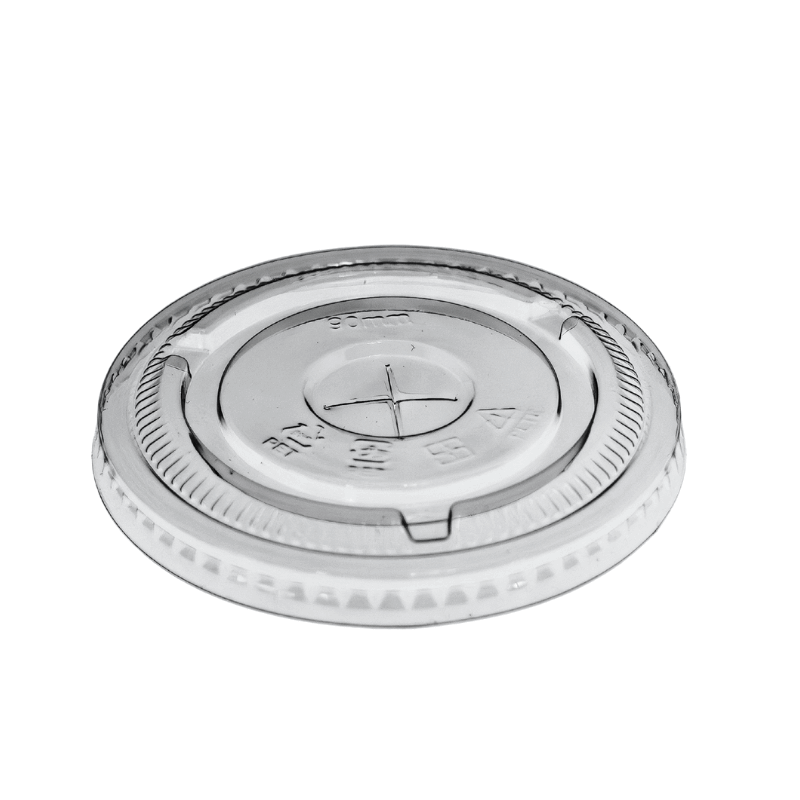 90mm Flat Straw Clear  Lid For  8-12-14-16oz paper cup