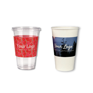 Blank Cups + Custom Printed Coffee Sleeves