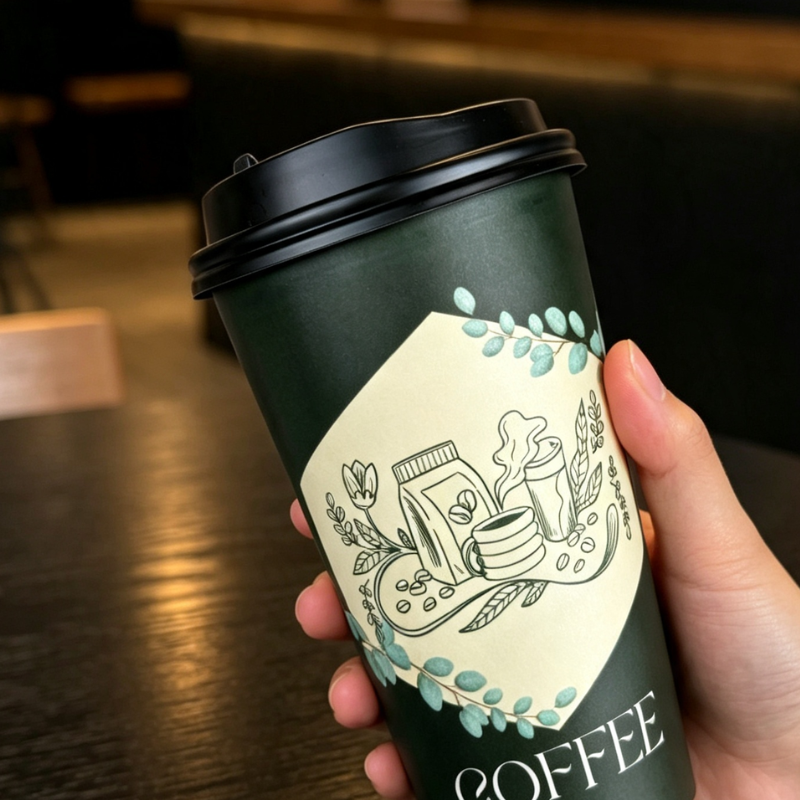 Custom 20oz Single Wall Cold Paper Cups (100 pcs/Pack, 1,000 pcs/Case) - ecoaralon