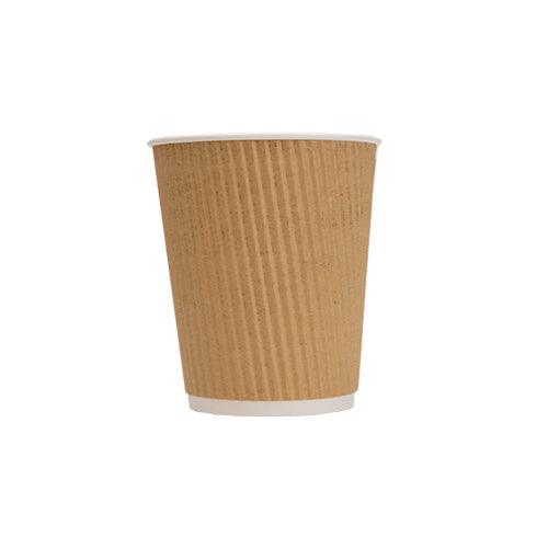 8 oz. Blank Ripple-Walled Paper Cup - ecoaralon