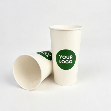 Custom 20oz Single Wall Paper Cups with Full-Color Printing - ecoaralon