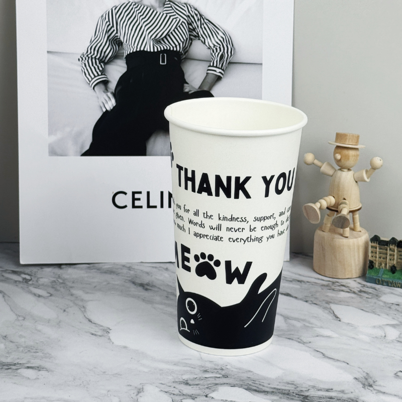 Custom 20oz Single Wall Paper Cups with Full-Color Printing - ecoaralon