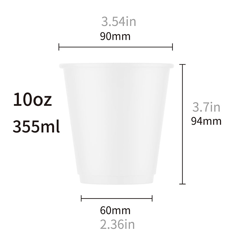 Custom 10oz Single Wall Paper Cups 100pcs/1000pcs