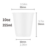 Custom 10oz Single Wall Paper Cups 100pcs/1000pcs