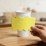 Blank Cups + Custom Printed Coffee Cup Sleeves Bundle - ecoaralon