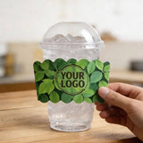Blank Cups + Custom Printed Coffee Cup Sleeves Bundle - ecoaralon
