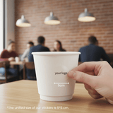 Starter Pack Blank Paper Cups + Logo Stickers Bundle (8oz / 10oz / 12oz / 16oz – Single Wall / Double Wall) - ecoaralon