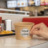 Starter Pack Soup Paper Bowl + Logo Sticker Bundle (8oz / 12oz / 16oz) - ecoaralon