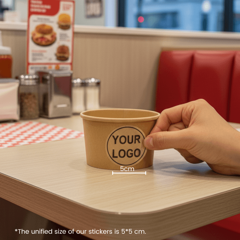 Starter Pack Soup Paper Bowl + Logo Sticker Bundle (8oz / 12oz / 16oz) - ecoaralon