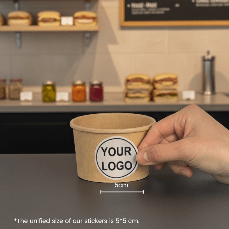 Starter Pack Soup Paper Bowl + Logo Sticker Bundle (8oz / 12oz / 16oz) - ecoaralon