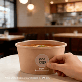 Starter Pack Soup Paper Bowl + Logo Sticker Bundle (8oz / 12oz / 16oz) - ecoaralon