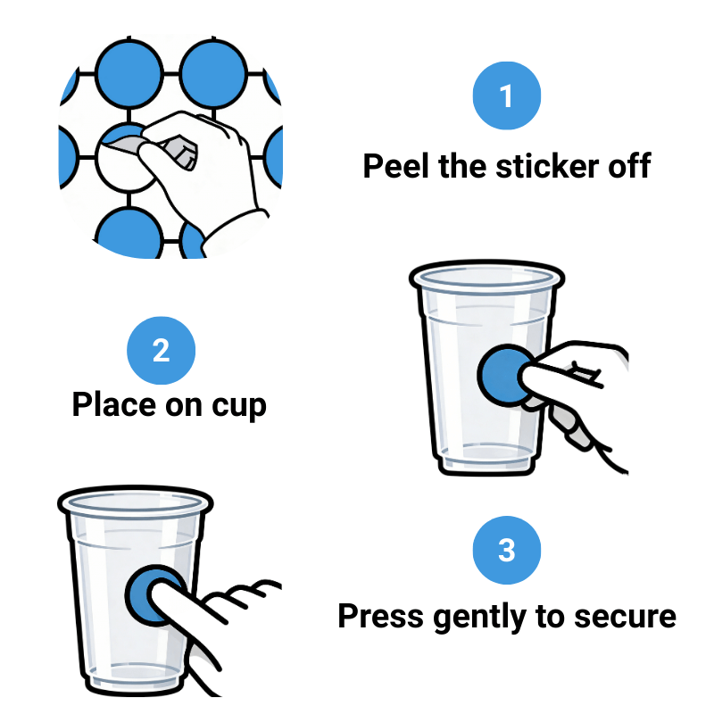 Starter Pack Blank Plastic Cups + Logo Stickers Bundle (12oz / 16oz / 20oz / 24oz) - ecoaralon