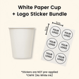 Starter Pack Blank Paper Cups + Logo Stickers Bundle (8oz / 10oz / 12oz / 16oz – Single Wall / Double Wall) - ecoaralon