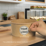 Starter Pack Salad Paper Bowl + Logo Sticker Bundle (500ml / 1000ml / 1100ml / 1300ml) - ecoaralon