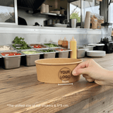 Starter Pack Salad Paper Bowl + Logo Sticker Bundle (500ml / 1000ml / 1100ml / 1300ml) - ecoaralon