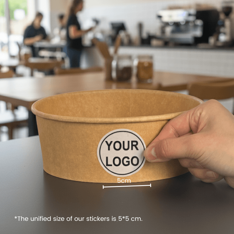 Starter Pack Salad Paper Bowl + Logo Sticker Bundle (500ml / 1000ml / 1100ml / 1300ml) - ecoaralon