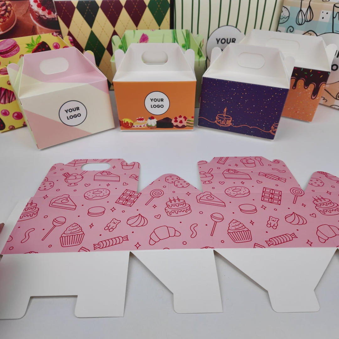 Custom Printed Gable Cake Boxes