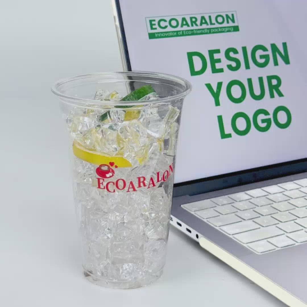 Custom 20oz. Crystal Clear Plastic Cups - PET Cups