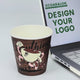 8oz Custom Printed Single Wall Paper Cups Premium Multicolor WaterProof