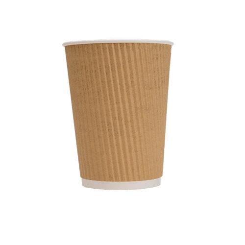 10 oz. Blank Ripple-Walled Paper Cup - ecoaralon